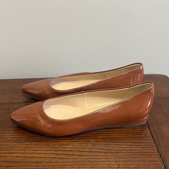 Nine West brown patent flats pointed toe NEW‎ - Picture 2 of 5
